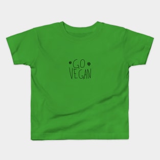 Go Vegan simple design Kids T-Shirt